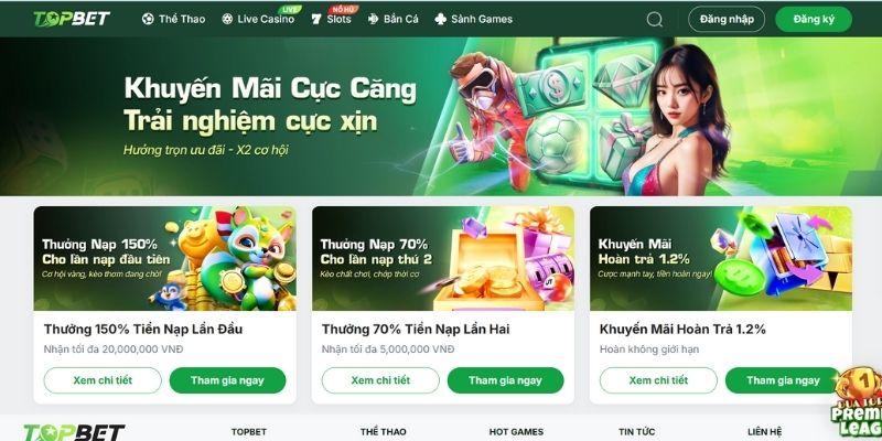 Khuyến mãi độc quyền cho hội viên đăng ký tài khoản qua BongdaNET