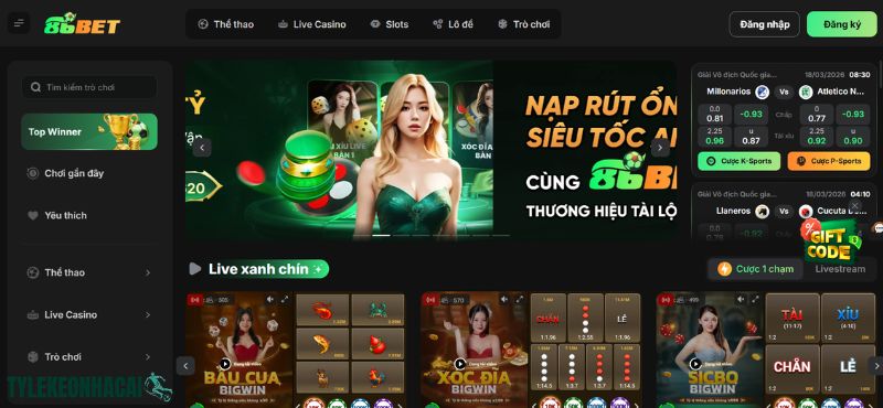 86BET là một trong những đơn vị cá cược trực tuyến có uy tín hàng đầu thị trường hiện nay