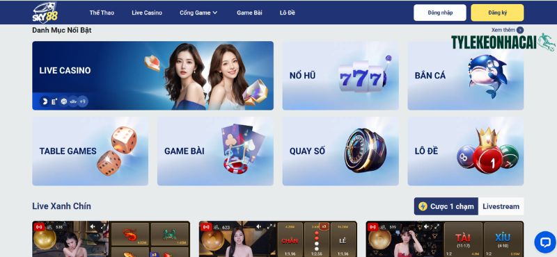 Các sản phẩm chính được SKY88 cung cấp