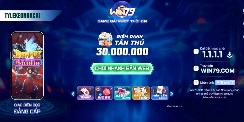 Giao diện trang chủ bắt mắt, có hướng dẫn cụ thể cho tân thủ