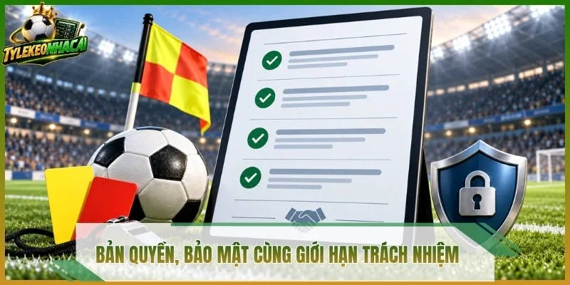 Bản quyền, bảo mật cùng giới hạn trách nhiệm