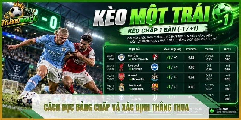 Cách đọc bảng chấp và xác định thắng thua 