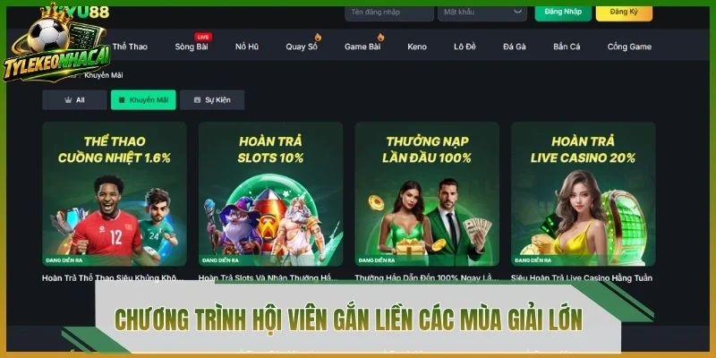 Chương trình hội viên gắn liền các mùa giải lớn