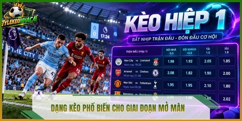 Dạng kèo phổ biến cho giai đoạn mở màn 
