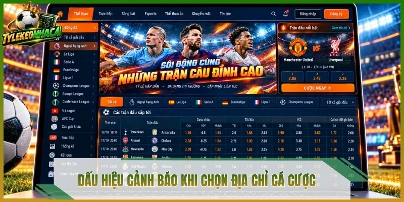 Dấu hiệu cảnh báo khi chọn địa chỉ cá cược 