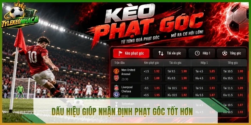 Dấu hiệu giúp nhận định phạt góc tốt hơn