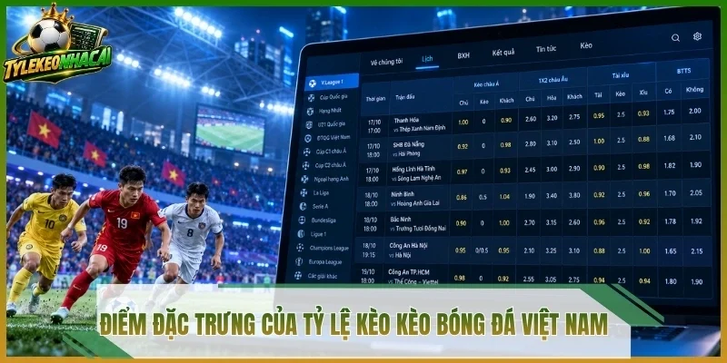 Điểm đặc trưng của tỷ lệ kèo kèo bóng đá Việt Nam