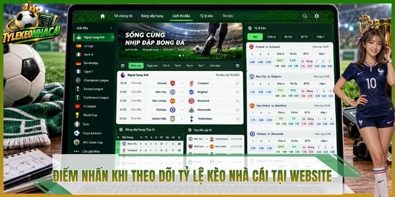 Điểm nhấn khi theo dõi tỷ lệ kèo nhà cái tại website