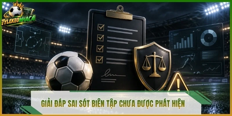 Giải đáp sai sót biên tập chưa được phát hiện