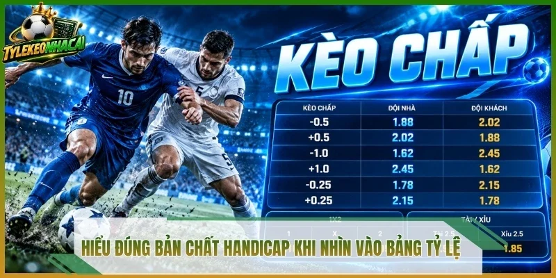 Hiểu đúng bản chất handicap khi nhìn vào bảng tỷ lệ