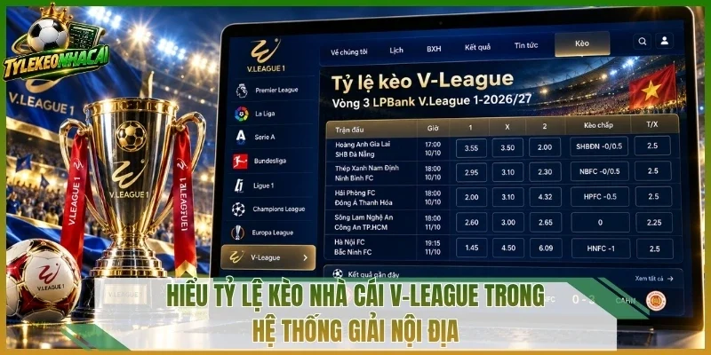Hiểu tỷ lệ kèo nhà cái V-League trong hệ thống giải nội địa
