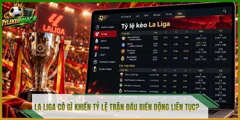 La Liga có gì khiến tỷ lệ trận đấu biến động liên tục?