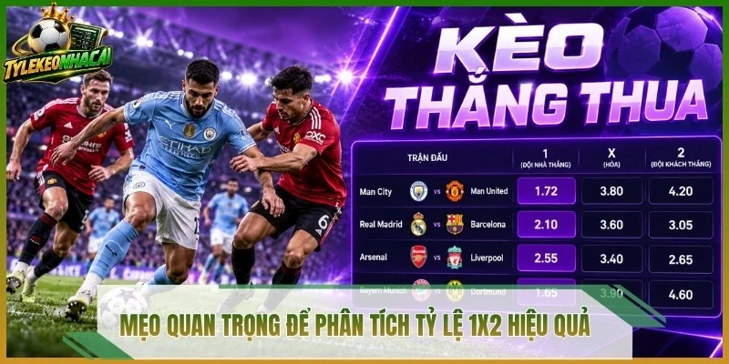 Mẹo quan trọng để phân tích tỷ lệ 1X2 hiệu quả