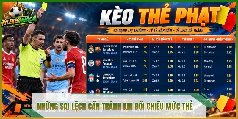 Những sai lệch cần tránh khi đối chiếu mức thẻ 