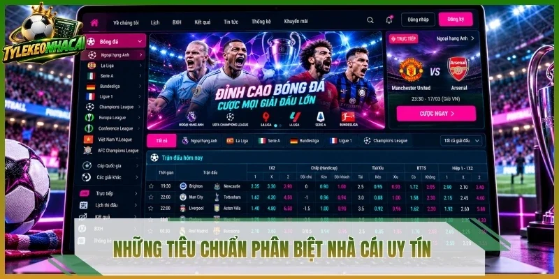 Những tiêu chuẩn phân biệt nhà cái uy tín