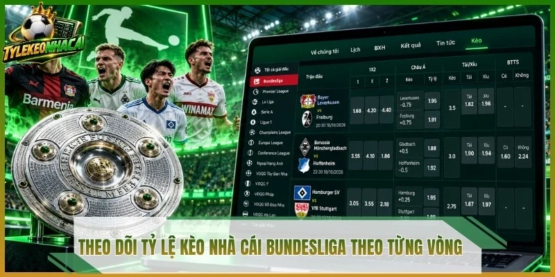Theo dõi tỷ lệ kèo nhà cái Bundesliga theo từng vòng