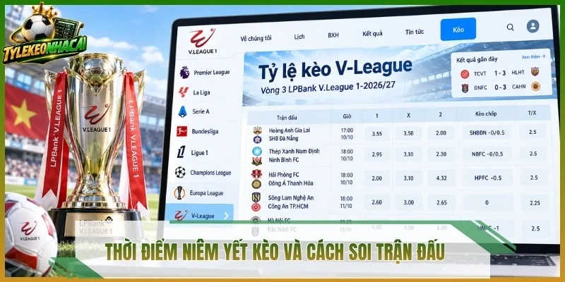 Thời điểm niêm yết kèo và cách soi trận đấu