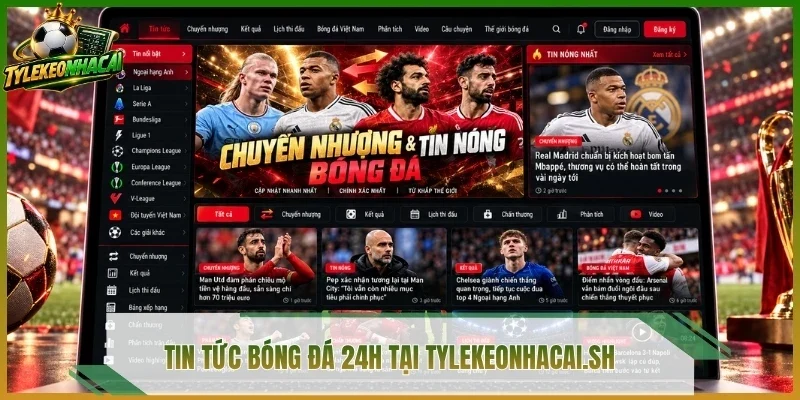 Tin tức bóng đá 24H tại tylekeonhacai.sh 