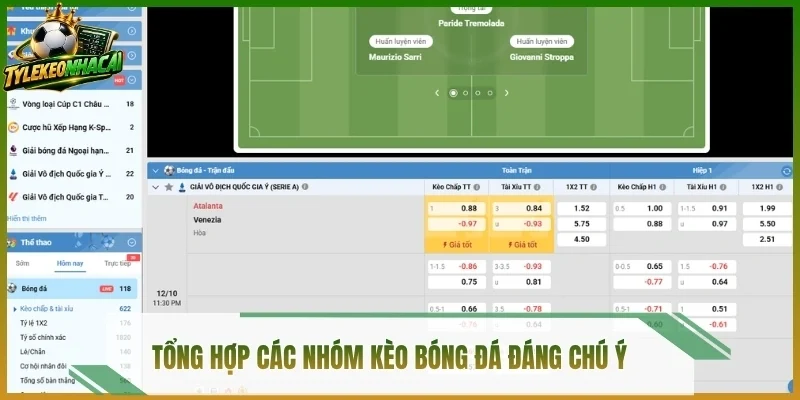 Tổng hợp các nhóm kèo bóng đá đáng chú ý 