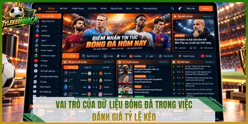 Vai trò của dữ liệu bóng đá trong việc đánh giá tỷ lệ kèo