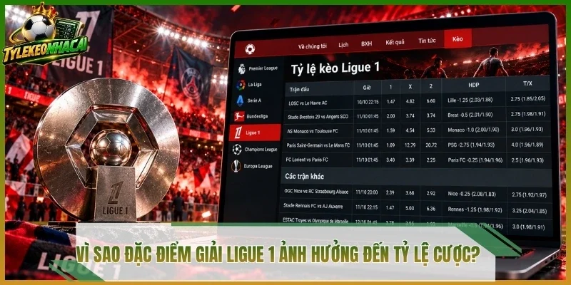 Vì sao đặc điểm giải Ligue 1 ảnh hưởng đến tỷ lệ cược?